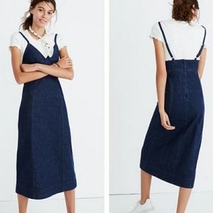Madewell denim cami midi dress size 10